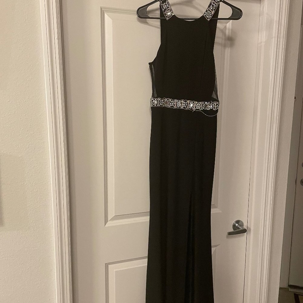 Black Rhinetone Dress